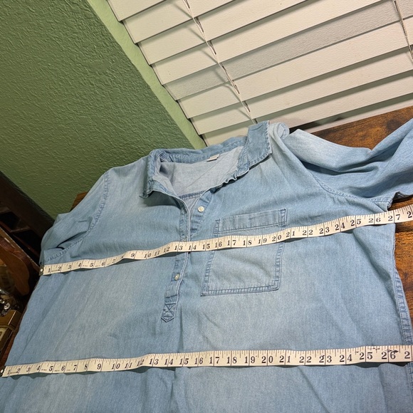 Old Navy Sky Blue Denim Shirt Dress Jean Dress - Picture 4 of 6